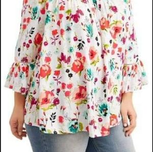 NWT Terra & Sky Peasant Top- 4x